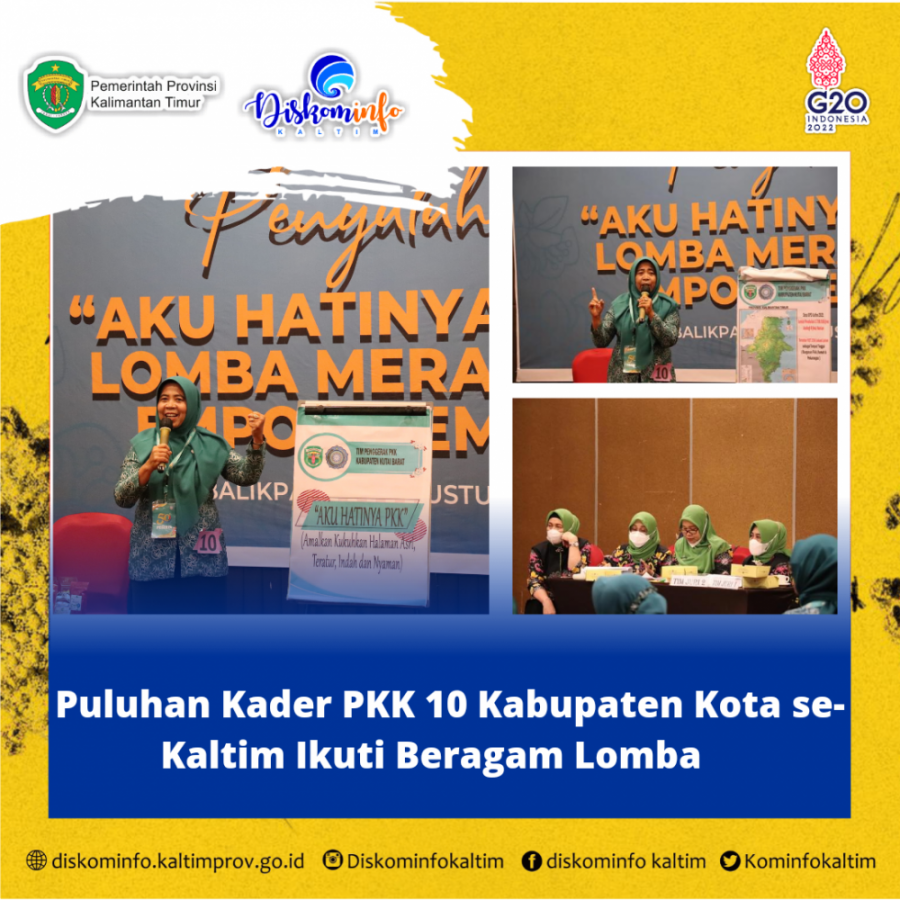 Puluhan Kader PKK 10 Kabupaten Kota se-Kaltim Ikuti Beragam Lomba