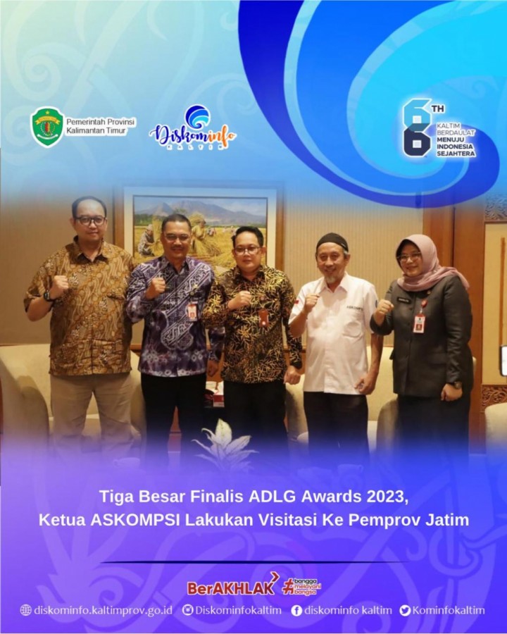 Tiga Besar Finalis ADLG Awards 2023, Ketua ASKOMPSI Lakukan Visitasi Ke Sekdaprov Jatim