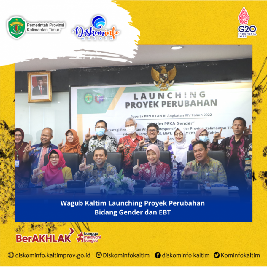 Wagub Kaltim Launching Proyek Perubahan Bidang Gender dan EBT