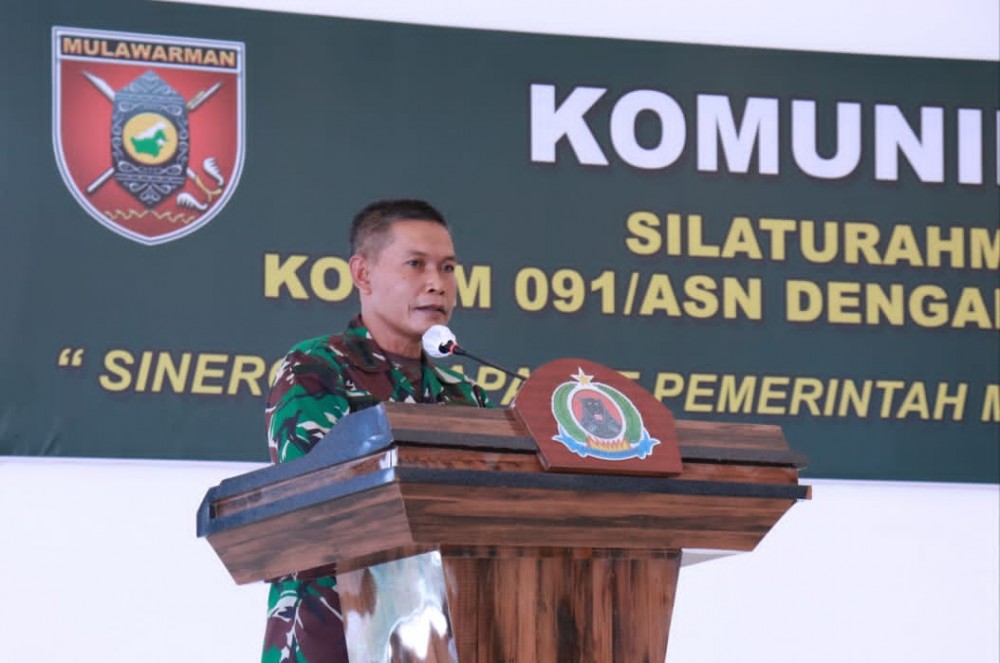 Perkuat Pertahanan Aspek Darat, Danrem 091/ASN Gelar Komsos Bersama Aparat Pemerintah