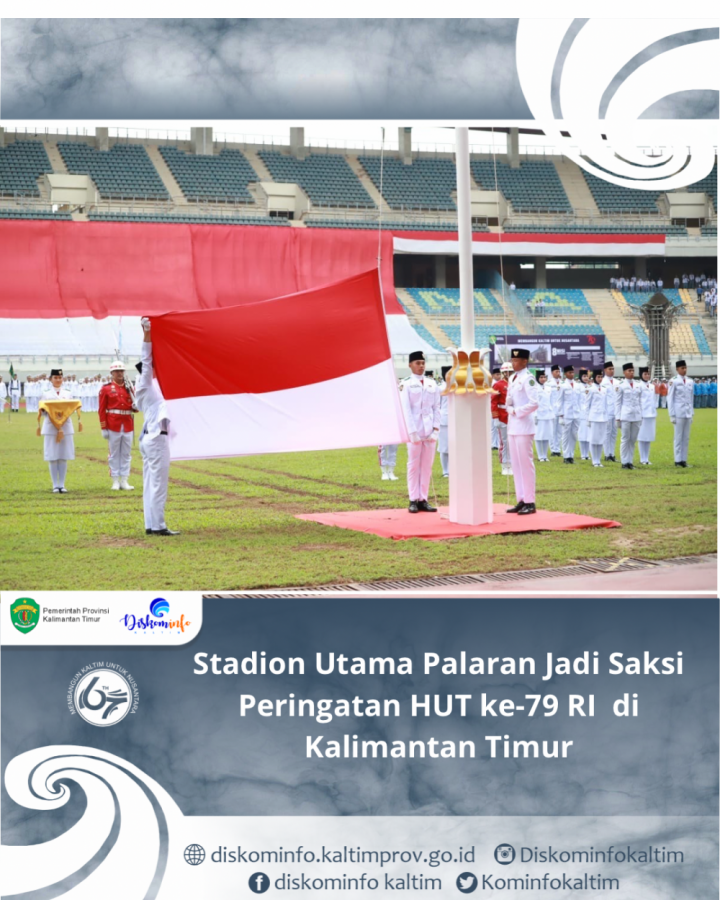 Stadion Utama Palaran Jadi Saksi Peringatan HUT ke-79 RI  di Kalimantan Timur