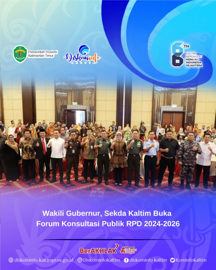 Wakili Gubernur, Sekda Kaltim Buka Forum Konsultasi Publik RPD 2024-2026