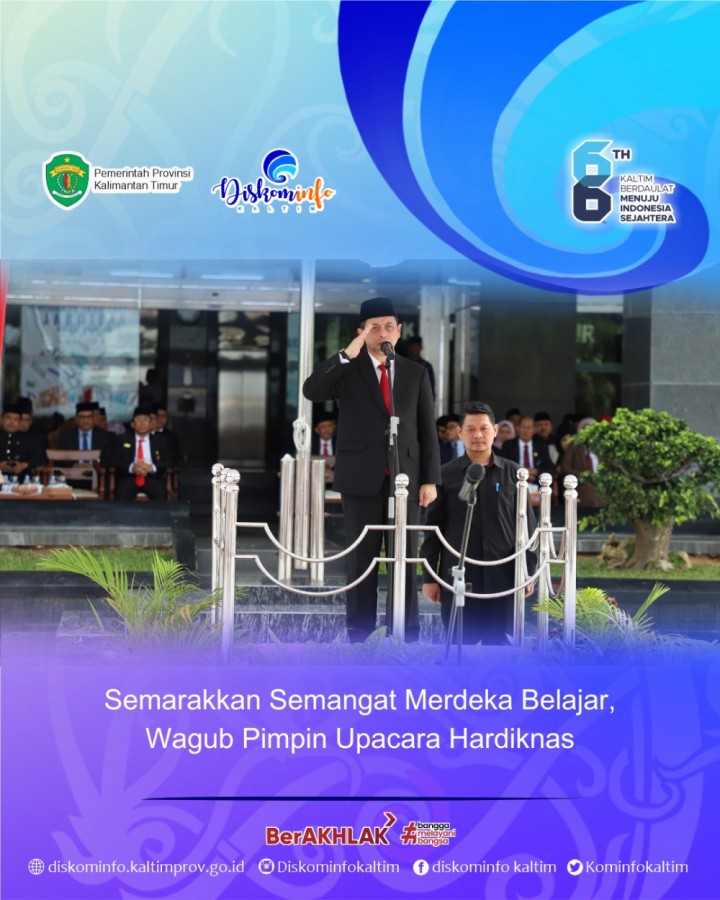 Semarakkan Semangat Merdeka Belajar, Wagub Pimpin Upacara Hardiknas