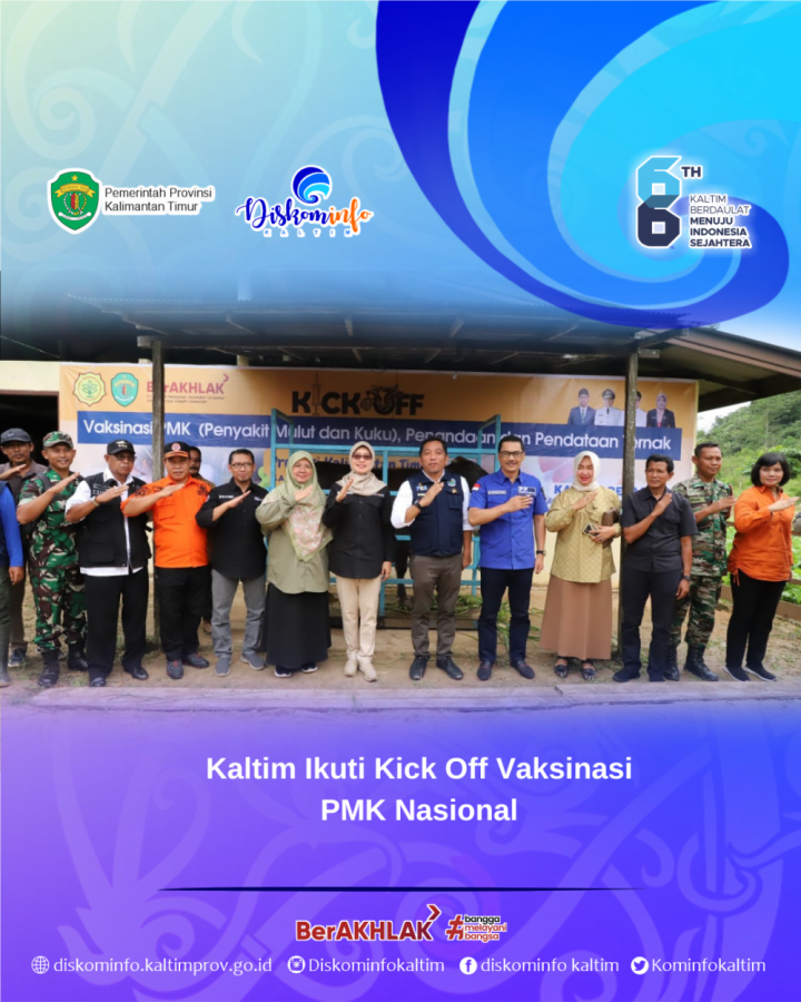 Kaltim Ikuti Kick Off Vaksinasi PMK Nasional