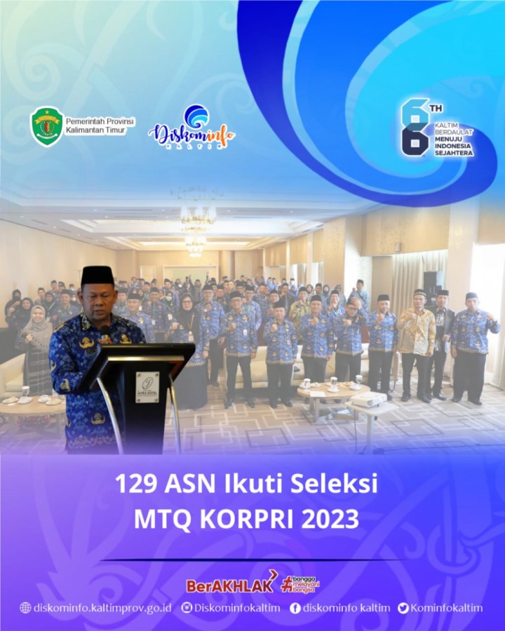 129 ASN Ikuti Seleksi MTQ KORPRI 2023