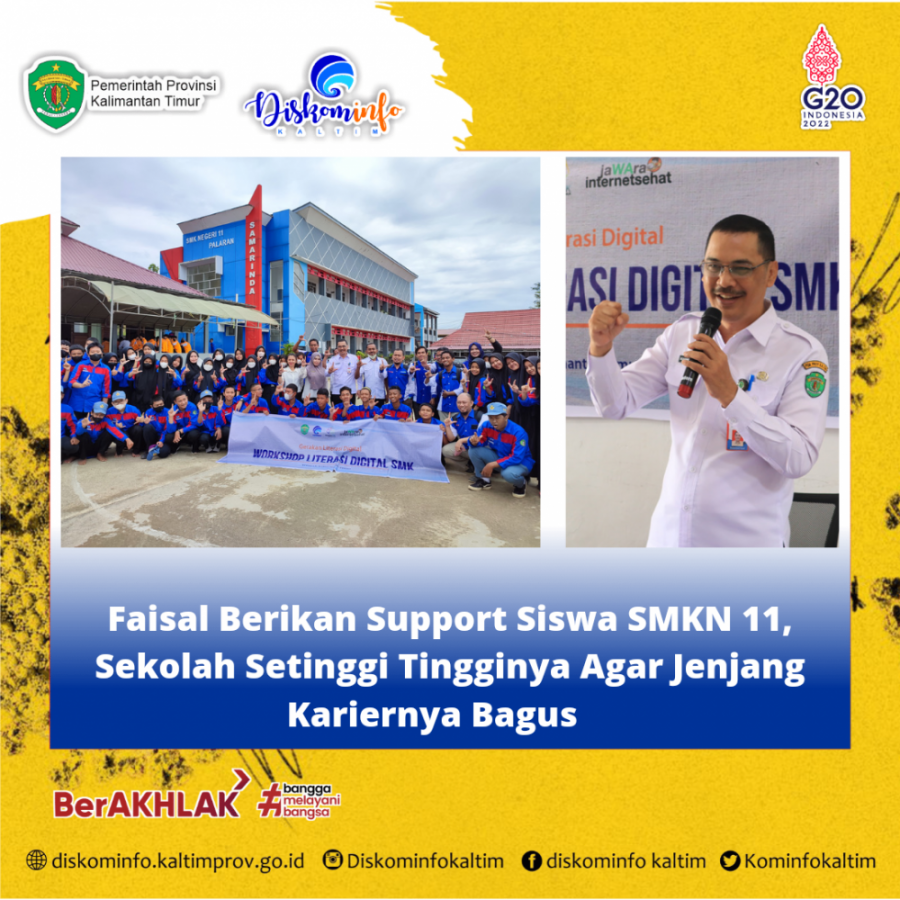 Faisal Berikan Support Siswa SMKN 11, Sekolah Setinggi Tingginya Agar Jenjang Kariernya Bagus