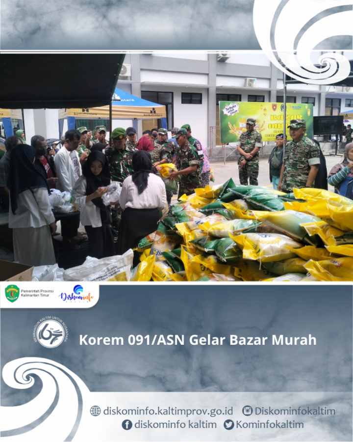 Korem 091/ASN Gelar Bazar Murah