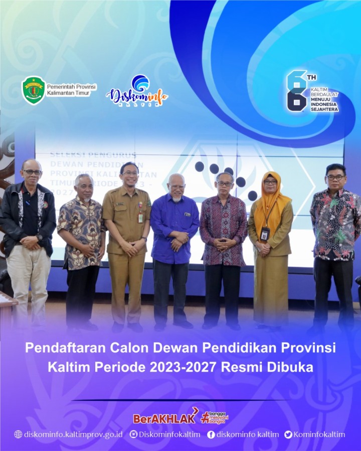 Pendaftaran Calon Dewan Pendidikan Provinsi Kaltim Periode 2023-2027 Resmi Dibuka