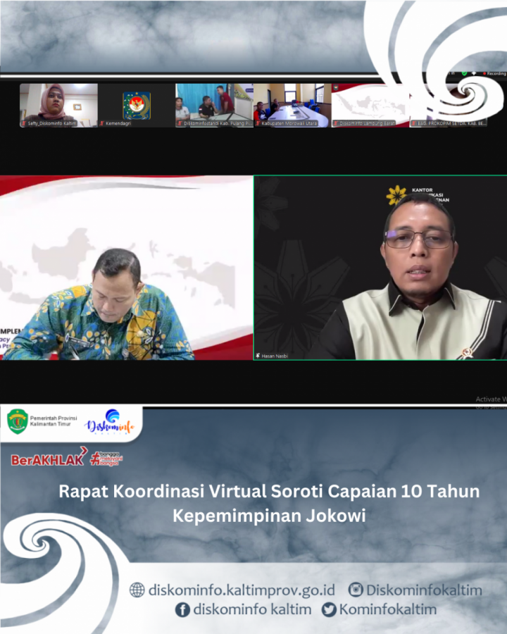 Rapat Koordinasi Virtual Soroti Capaian 10 Tahun Kepemimpinan Jokowi