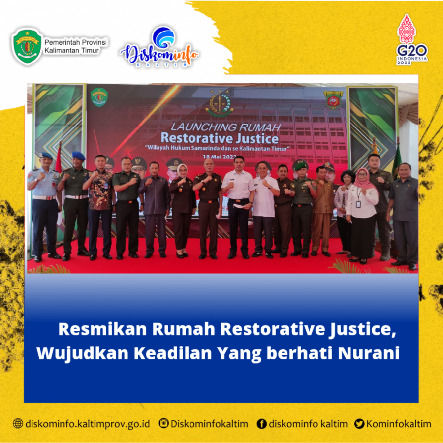 Resmikan Rumah Restorative Justice, Wujudkan Keadilan Yang berhati Nurani