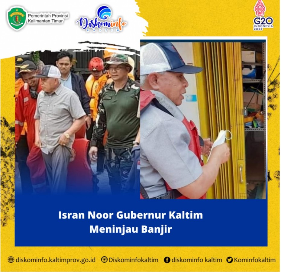 Isran Noor Gubernur Kaltim Meninjau Banjir