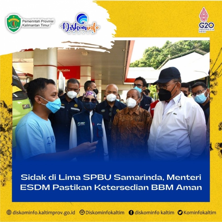 Sidak di Lima SPBU Samarinda, Menteri ESDM Pastikan Ketersedian BBM Aman