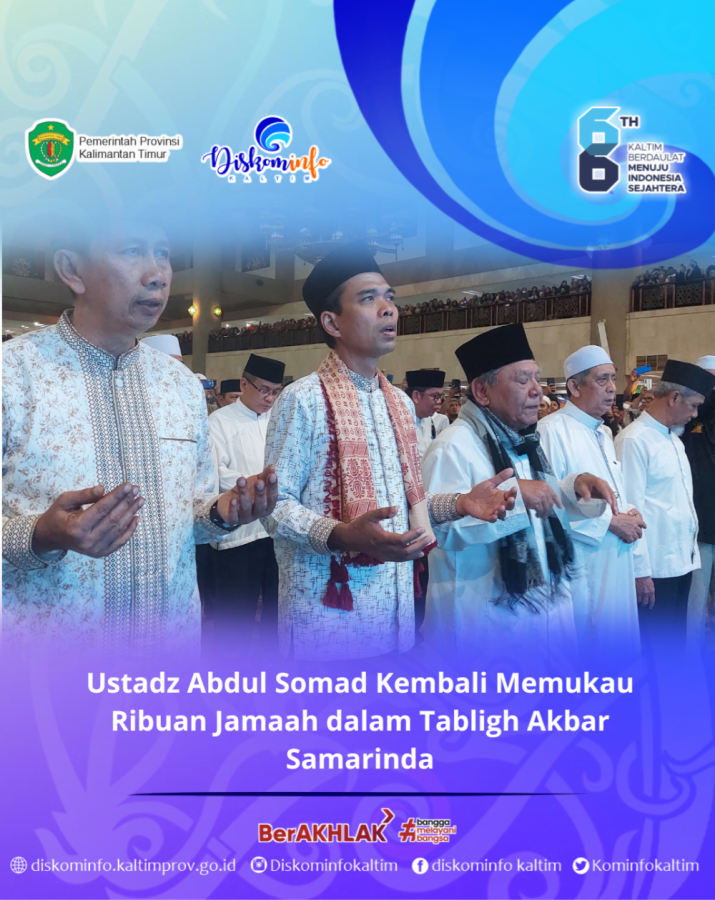 Ustadz Abdul Somad Kembali Memukau Ribuan Jamaah dalam Tabligh Akbar Samarinda