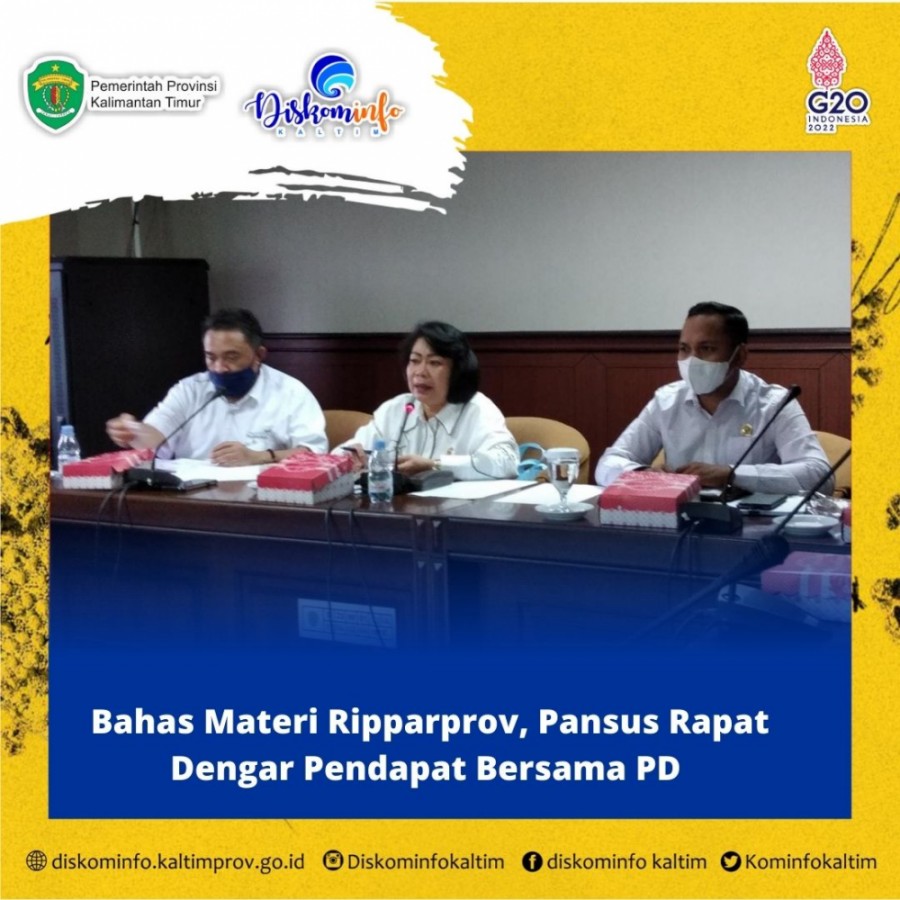 Bahas Materi Ripparprov, Pansus Rapat Dengar Pendapat Bersama PD