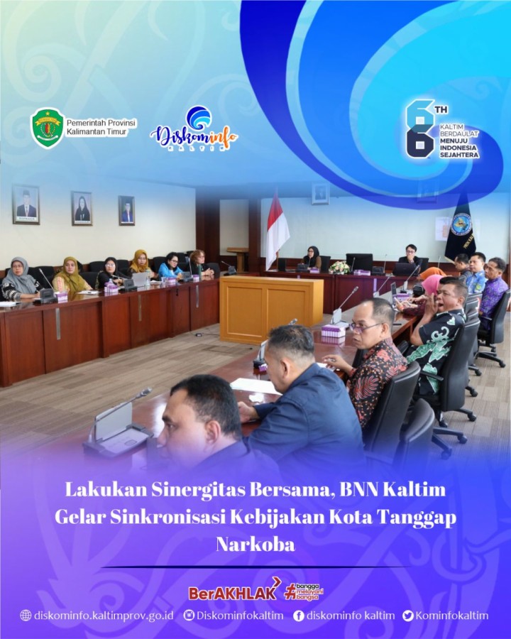 Lakukan Sinergitas Bersama, BNN Kaltim Gelar Sinkronisasi Kebijakan Kota Tanggap Narkoba