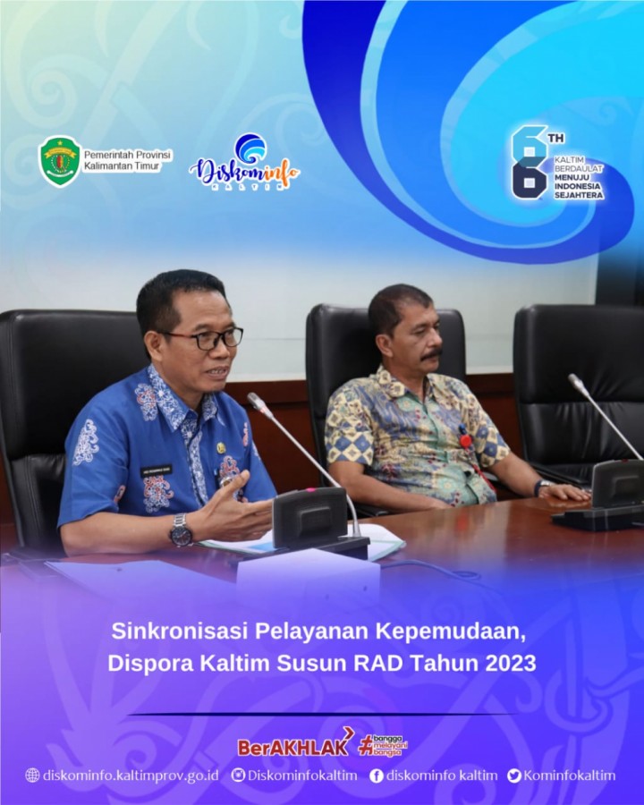 Sinkronisasi Pelayanan Kepemudaan, Dispora Kaltim Susun RAD Tahun 2023