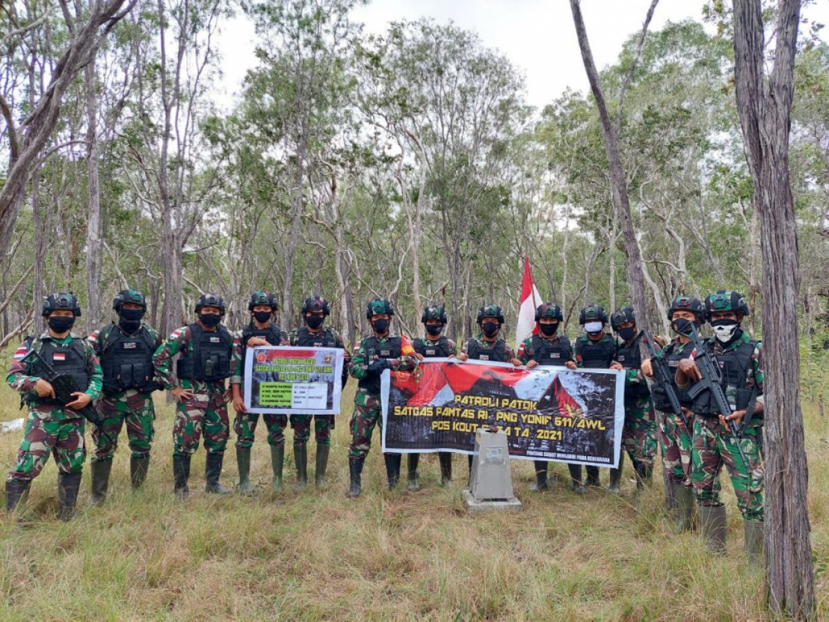 Pos Kout Sota Tuntas Periksa Patok Batas RI-PNG