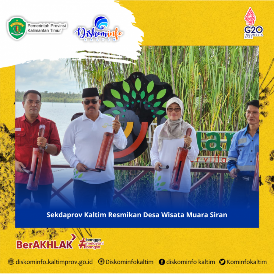 Sekdaprov Kaltim Resmikan Desa Wisata Muara Siran