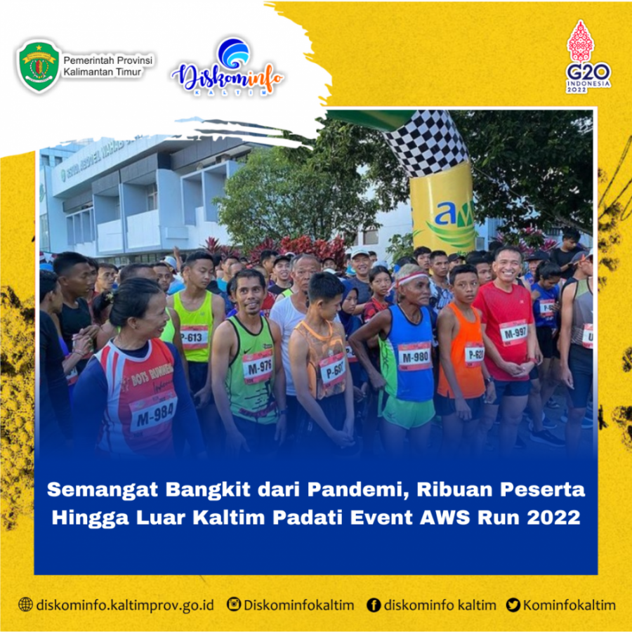 Semangat Bangkit dari Pandemi, Ribuan Peserta Hingga Luar Kaltim Padati Event AWS Run 2022