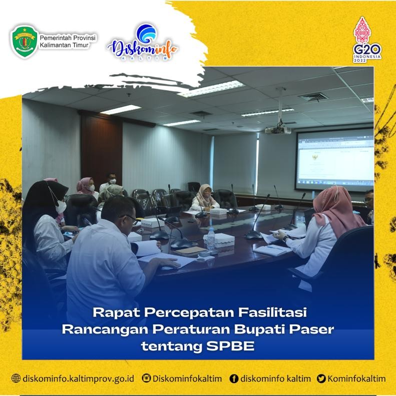 Rapat Percepatan Fasilitasi Rancangan Peraturan Bupati Paser tentang SPBE