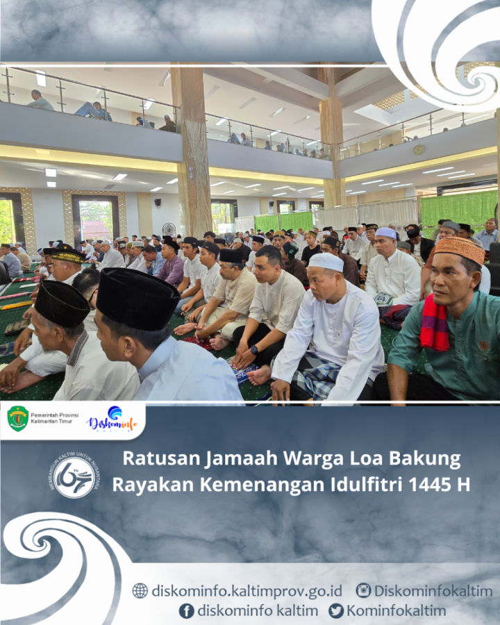 Ratusan Jamaah Warga Loa Bakung Rayakan Kemenangan Idulfitri 1445 H