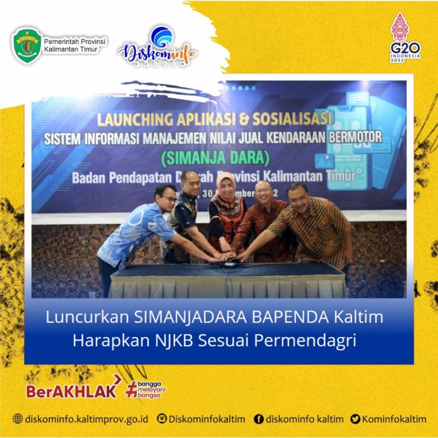 Luncurkan SIMANJADARA BAPENDA Kaltim Harapkan NJKB Sesuai Permendagri