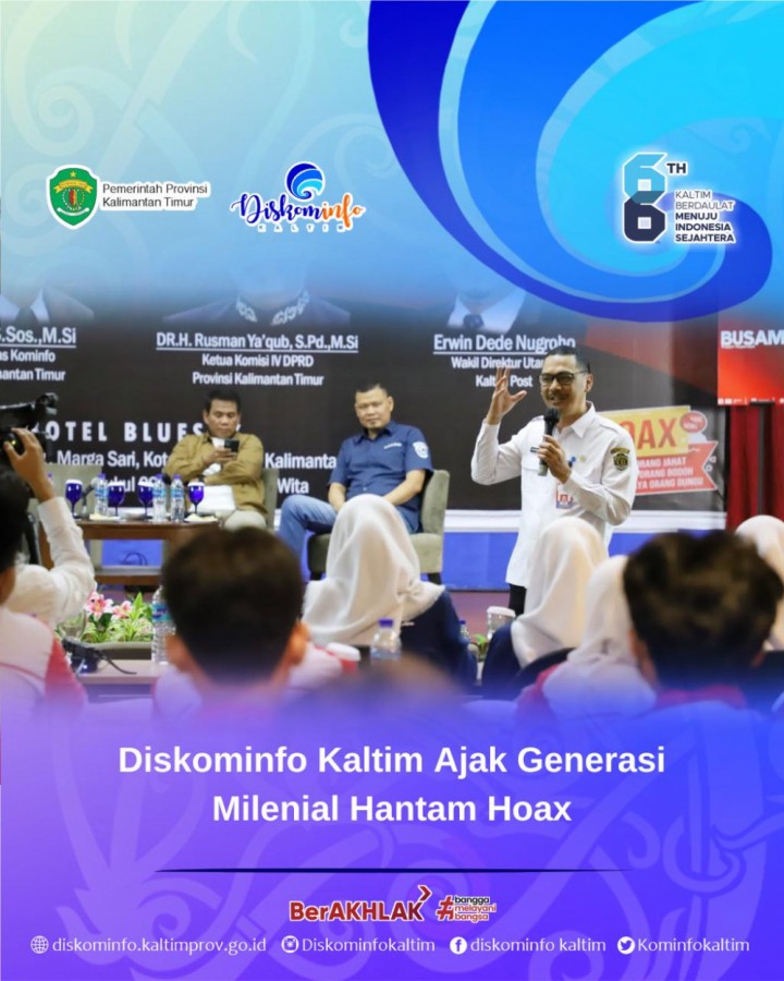 Diskominfo Kaltim Ajak Generasi Milenial Hantam Hoax