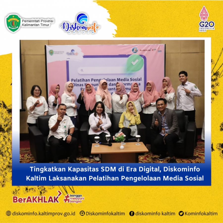 Tingkatkan Kapasitas SDM di Era Digital, Diskominfo Kaltim Laksanakan Pelatihan Pengelolaan Media Sosial