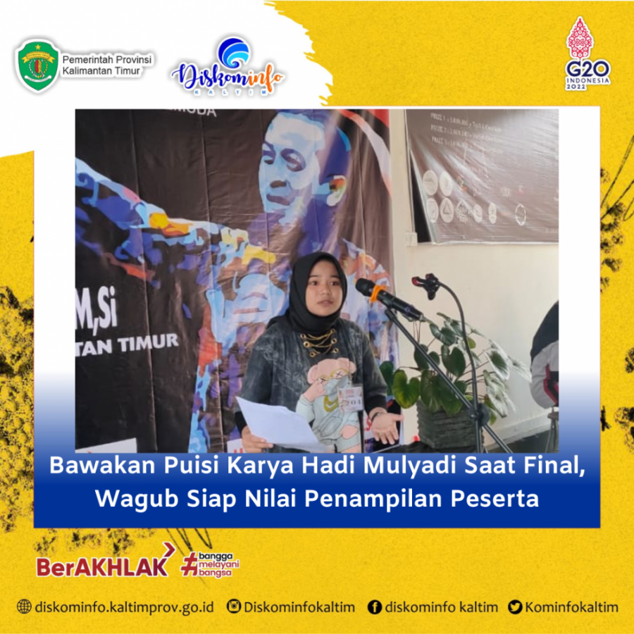 Bawakan Puisi Karya Hadi Mulyadi Saat Final, Wagub Siap Nilai Penampilan Peserta