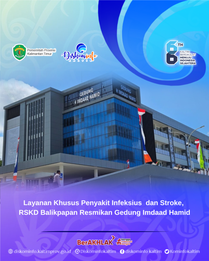 Layanan Khusus Penyakit Infeksius dan Stroke, RSKD Balikpapan Resmikan Gedung Imdaad Hamid 