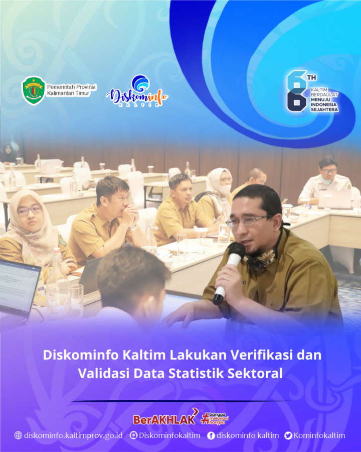 Diskominfo Kaltim Lakukan Verifikasi dan Validasi Data Statistik Sektoral