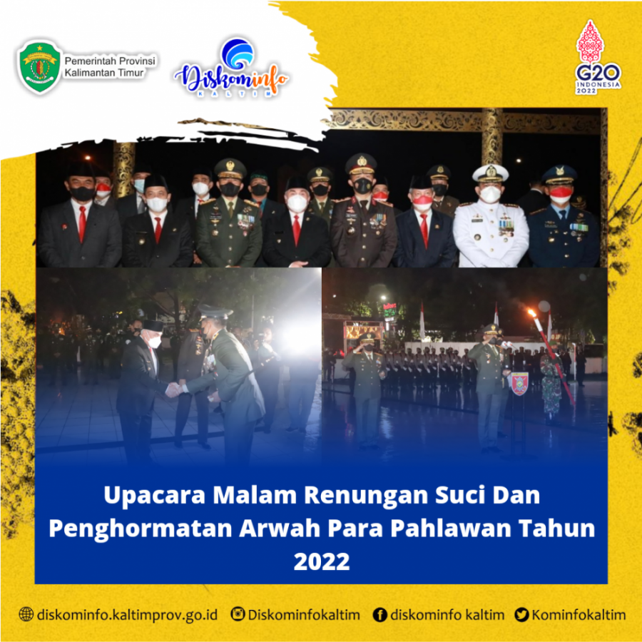 Upacara Malam Renungan Suci Dan Penghormatan Arwah Para Pahlawan Tahun 2022