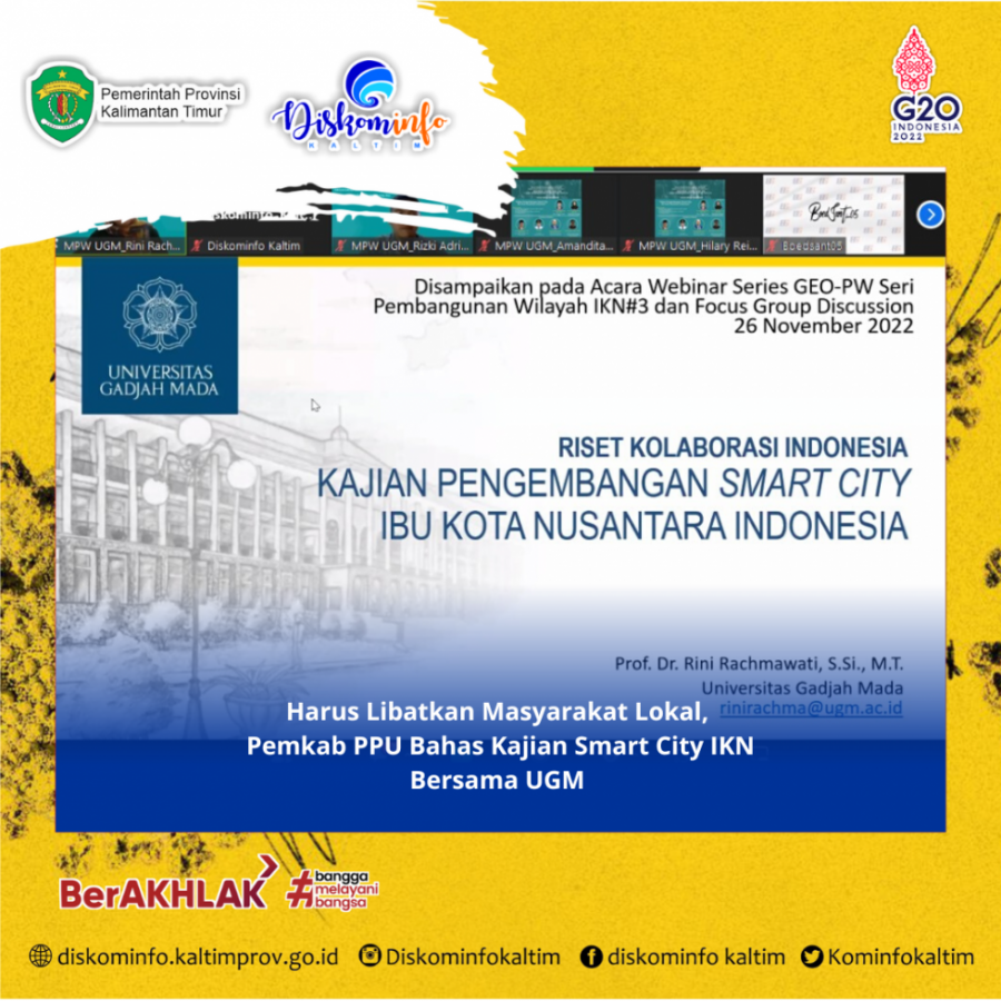 Harus Libatkan Masyarakat Lokal, Pemkab PPU Bahas Kajian Smart City IKN Bersama UGM 