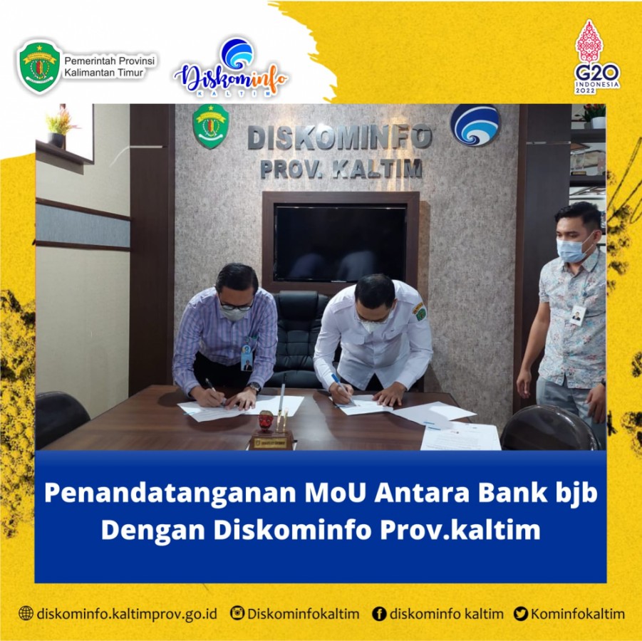 Penandatanganan MoU Antara Bank bjb Dengan Diskominfo Prov. Kaltim