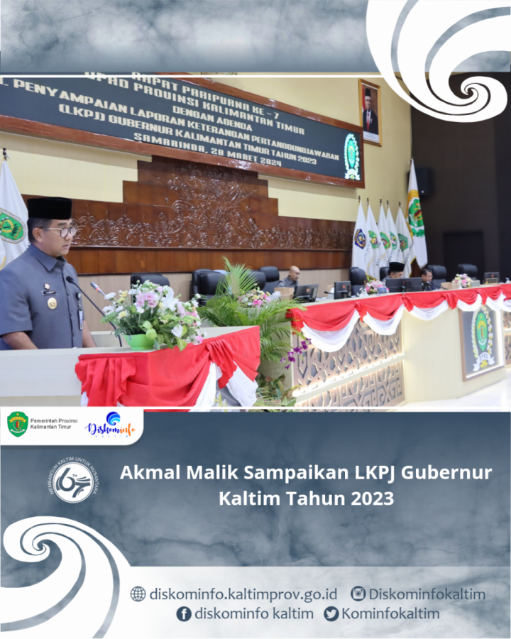 Akmal Malik Sampaikan LKPJ Gubernur Kaltim Tahun 2023