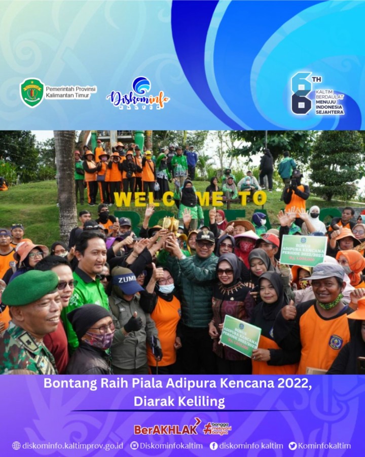 Bontang Raih Piala Adipura Kencana 2022, Diarak Keliling