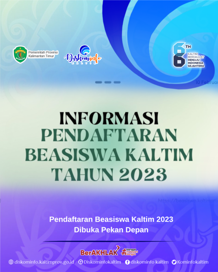 Pendaftaran Beasiswa Kaltim 2023 Dibuka Pekan Depan