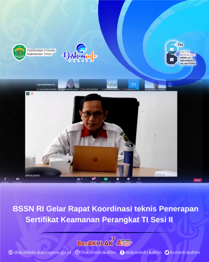 BSSN RI Gelar Rapat Koordinasi teknis Penerapan Sertifikat Keamanan Perangkat TI Sesi II