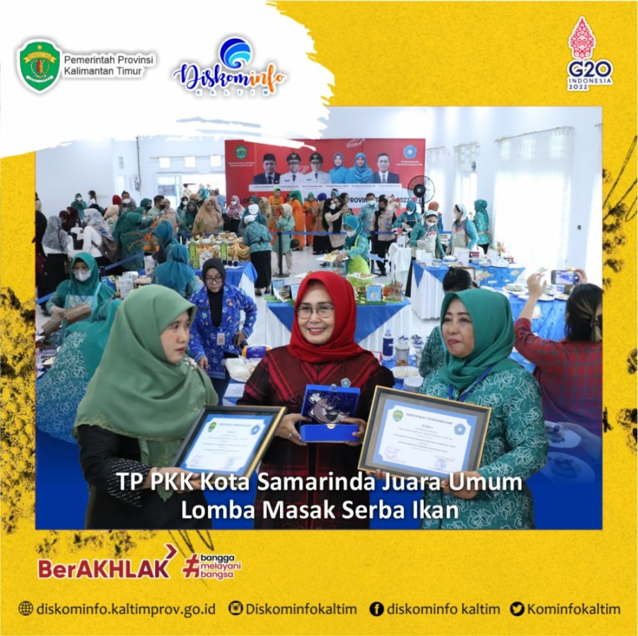 TP PKK Kota Samarinda Juara Umum Lomba Masak Serba Ikan