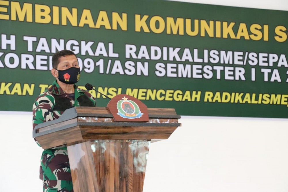 Tangkal Radikalisme, Korem 091/ASN Gelar Komsos