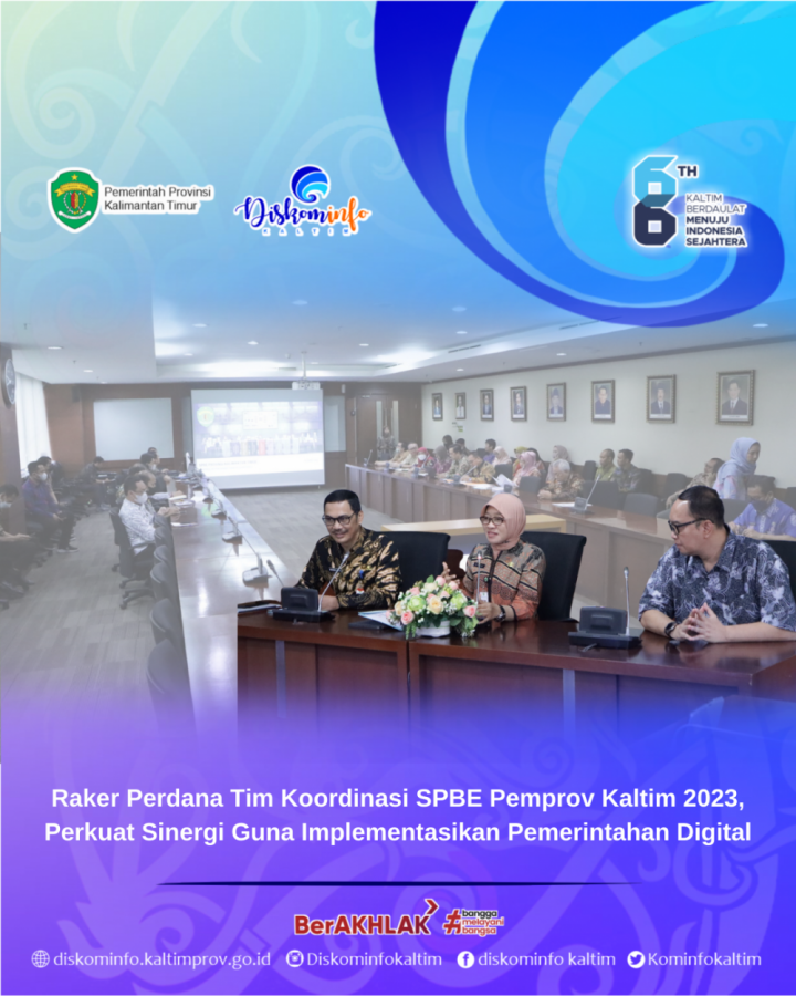 Raker Perdana Tim Koordinasi SPBE Pemprov Kaltim 2023, Perkuat Sinergi Guna Implementasikan Pemerintahan Digital