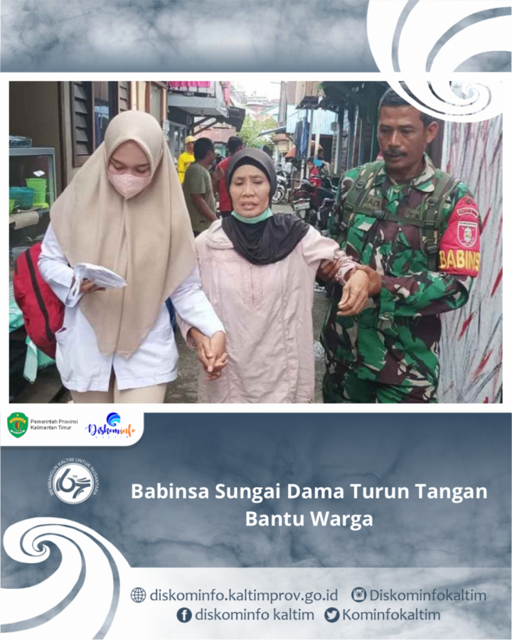 Babinsa Sungai Dama Turun Tangan Bantu Warga