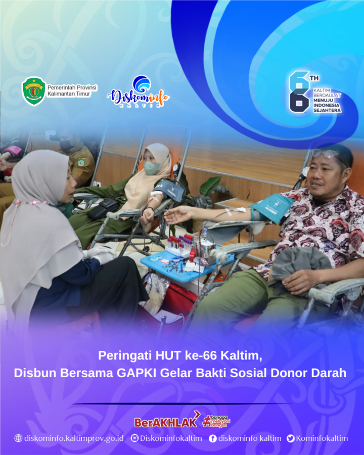 Peringati HUT ke-66 Kaltim, Disbun Bersama GAPKI Gelar Bakti Sosial Donor Darah