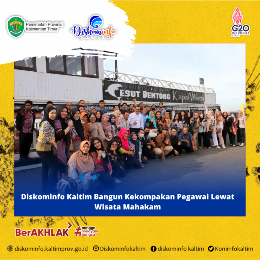 Diskominfo Kaltim Bangun Kekompakan Pegawai Lewat Wisata Mahakam