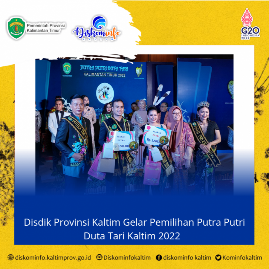 Disdik Provinsi Kaltim Gelar Pemilihan Putra Putri Duta Tari Kaltim 2022  