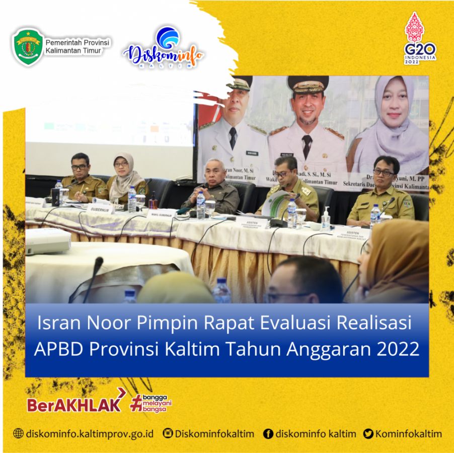 Isran Noor Pimpin Rapat Evaluasi Realisasi APBD Provinsi Kaltim Tahun Anggaran 2022