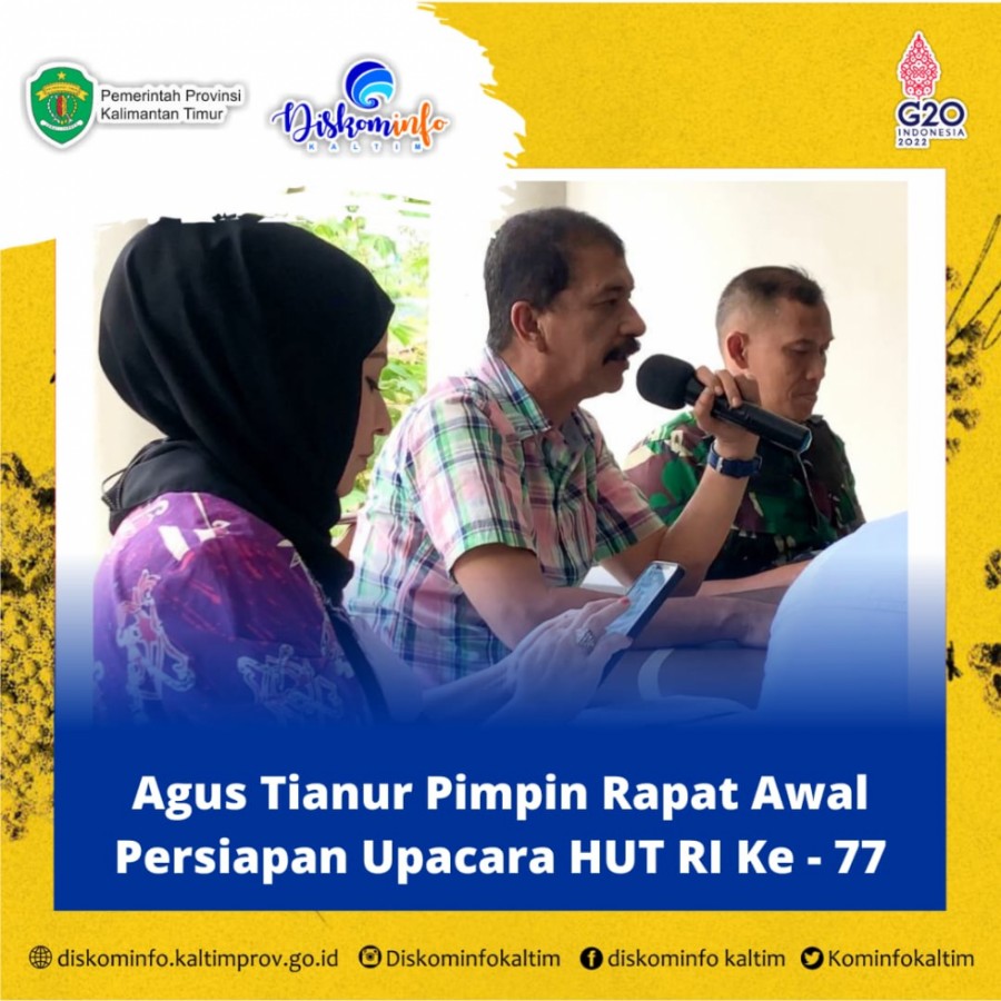 Agus Tianur Pimpin Rapat Awal Persiapan Uparara HUT RI Ke - 77