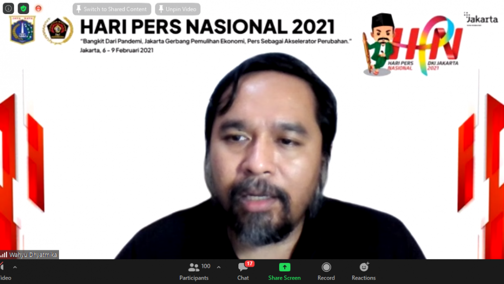 Jelang Hari Pers Nasional, PWI Pusat Gelar Webinar Literasi Digital