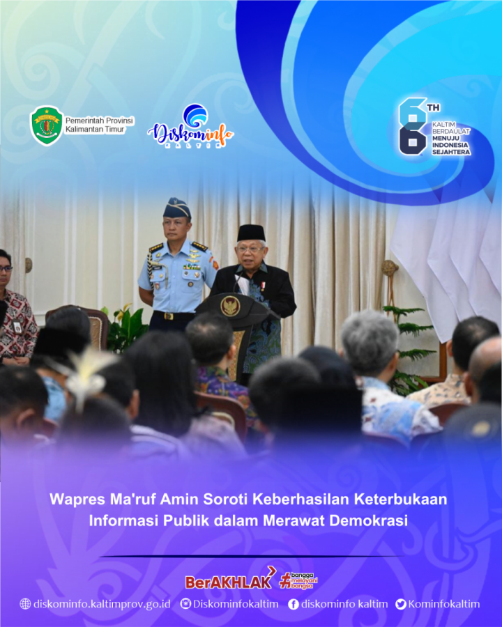 Wapres Ma'ruf Amin Soroti Keberhasilan Keterbukaan Informasi Publik dalam Merawat Demokrasi