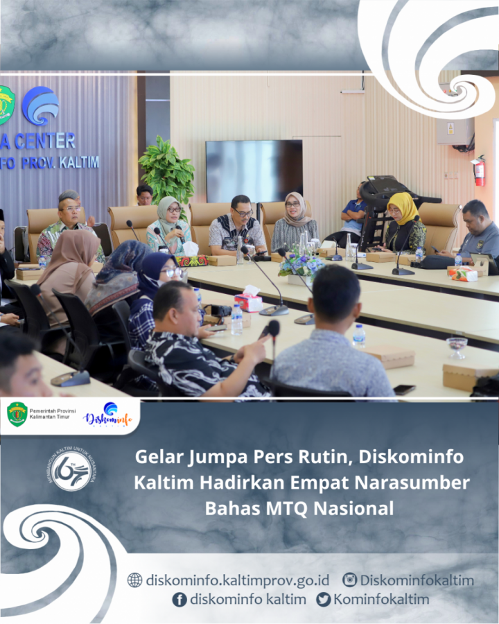 Gelar Jumpa Pers Rutin, Diskominfo Kaltim Hadirkan Empat Narasumber Bahas MTQ Nasional